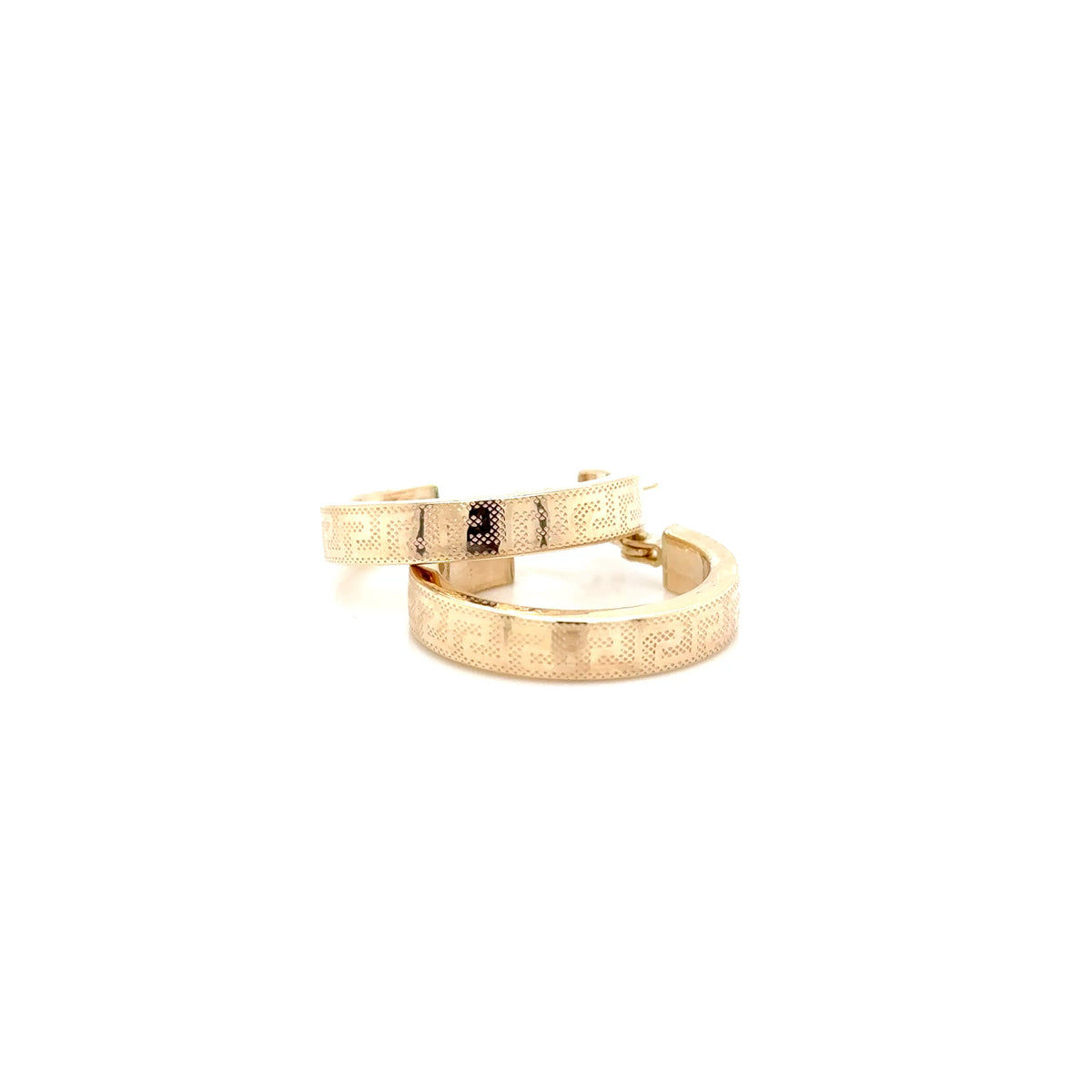 9ct yellow gold greek hoop small