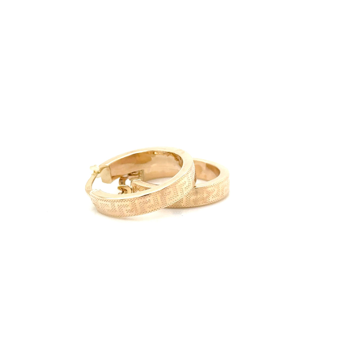 9ct yellow gold greek hoop small