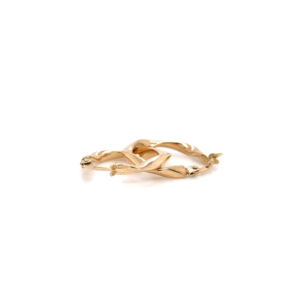 9ct Yellow Gold Twist hoops