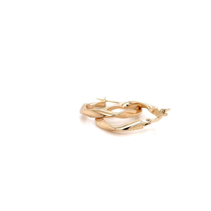 9ct Yellow Gold Twist hoops