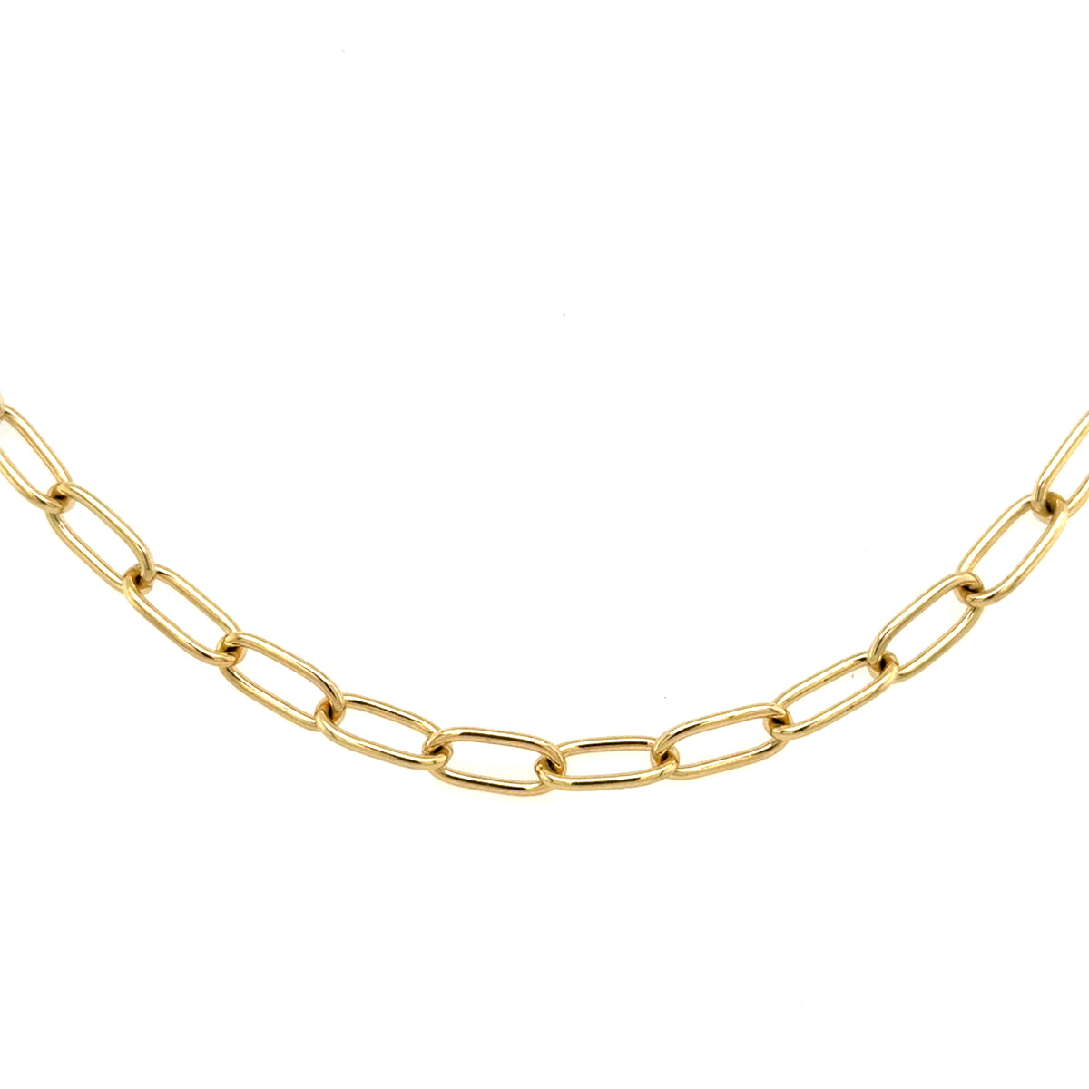9ct Yellow Gold Paper Link Chain 18 inch