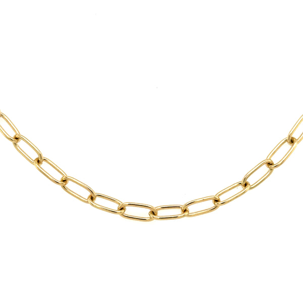 9ct Yellow Gold Paper Link Chain 18 inch