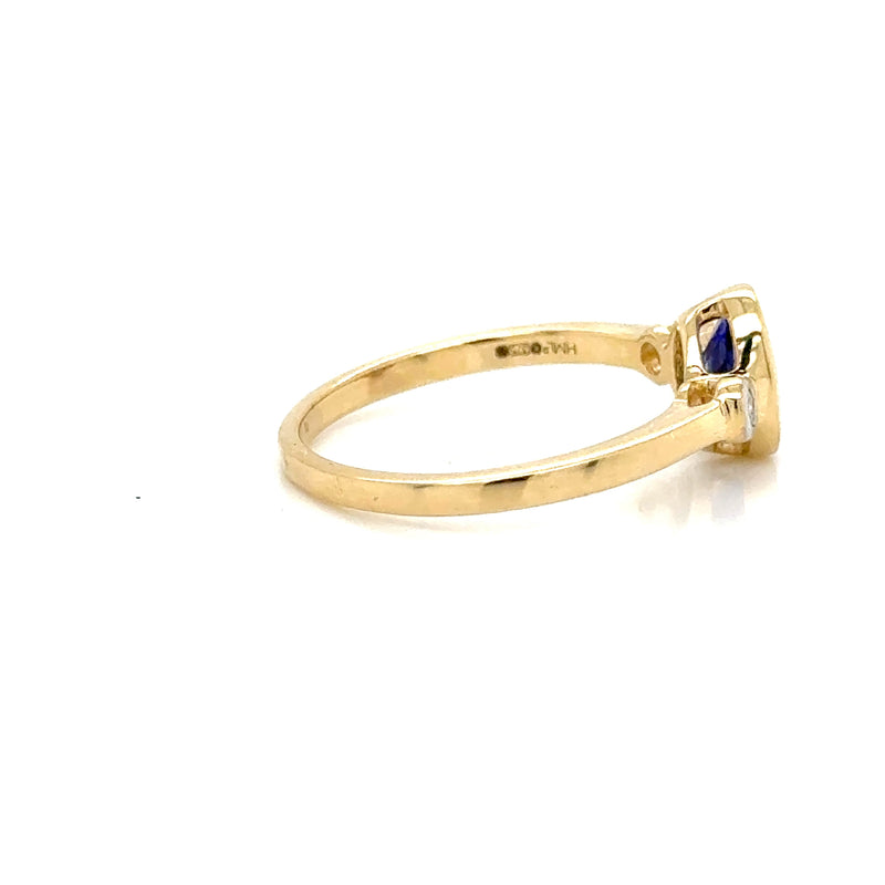 9ct Yellow Gold Tanzanite and Diamond Ring