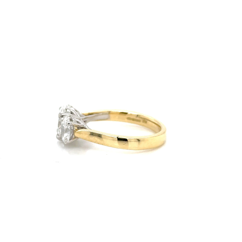 18ct Yellow Gold Lab Grown Diamond 3 Stone Ring