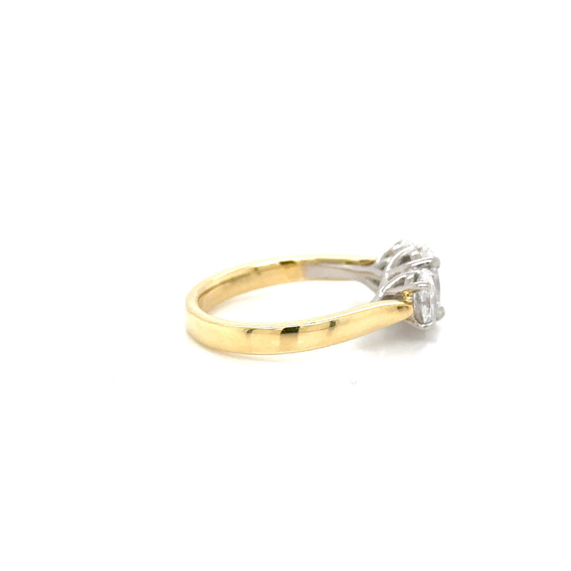 18ct Yellow Gold Lab Grown Diamond 3 Stone Ring