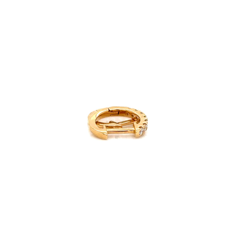 18ct Yellow Gold Diamond Huggies