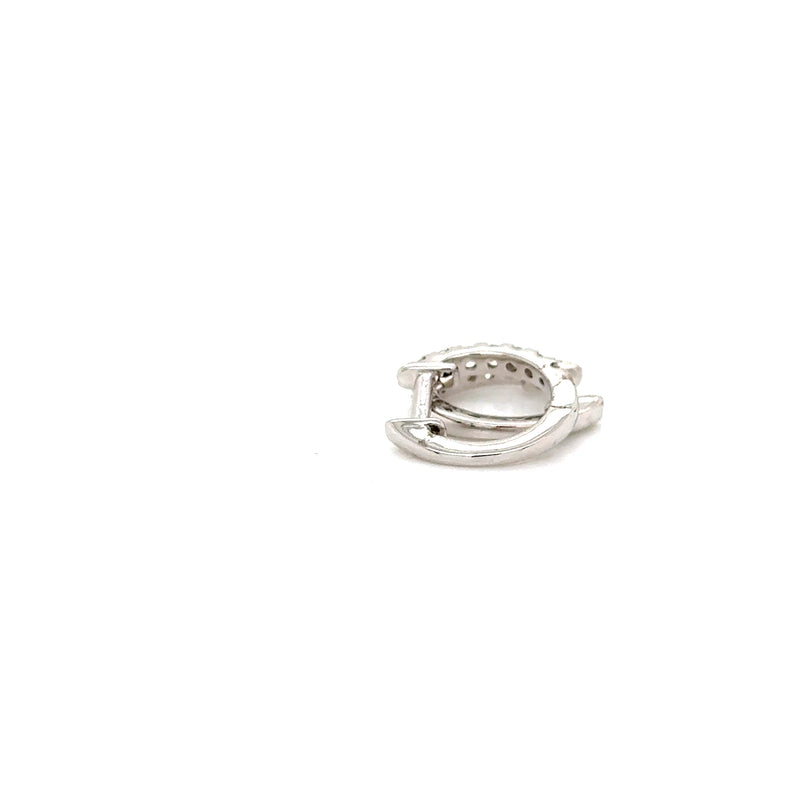 18ct White Gold Diamond Huggies