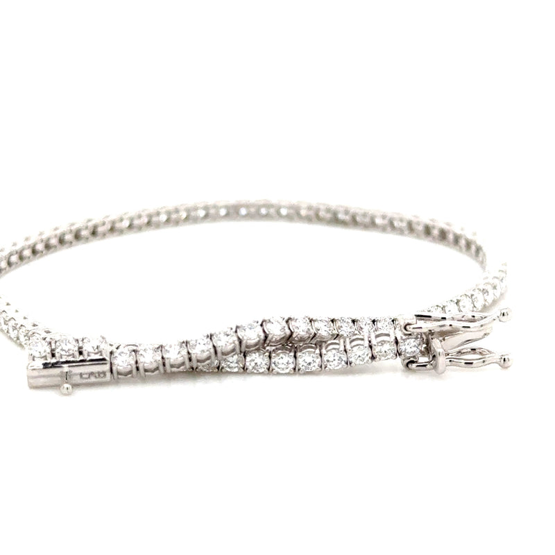 18ct White Gold Lab Grown Diamond Line Bracelet 2ct