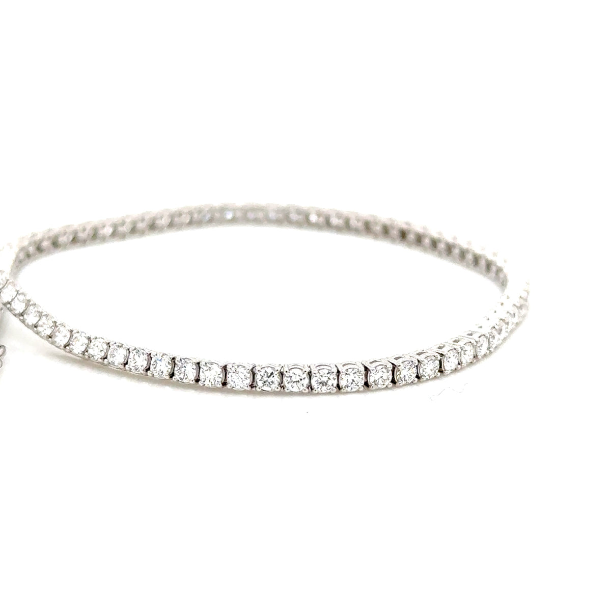 18ct White Gold Lab Grown Diamond Line Bracelet 2ct