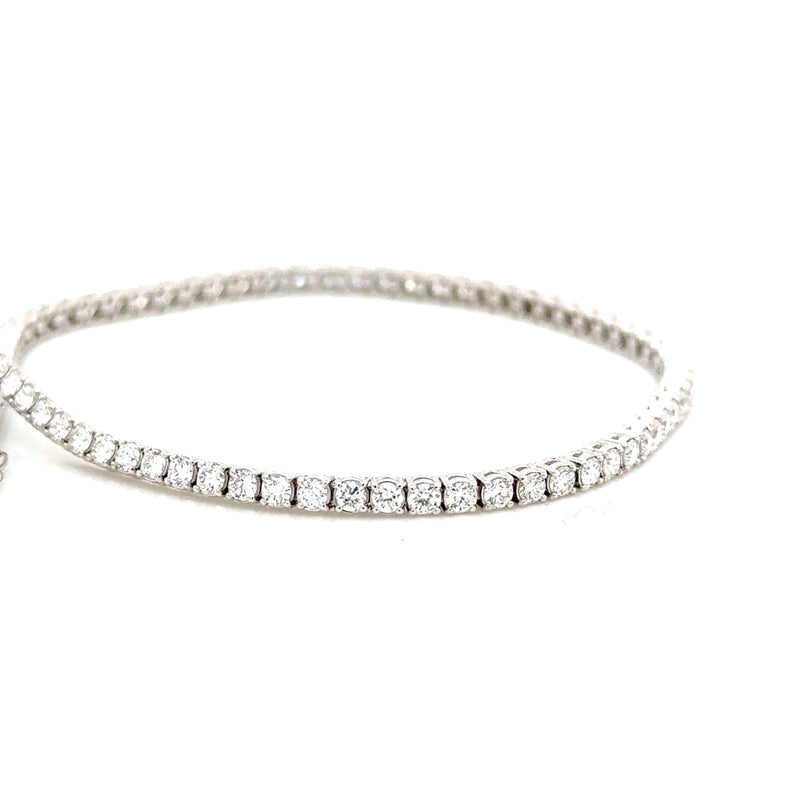 18ct White Gold Lab Grown Diamond Line Bracelet 2ct