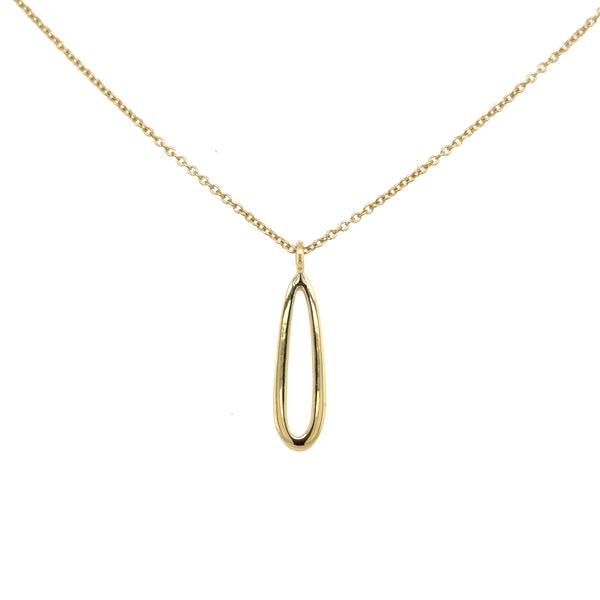 9ct Yellow Gold ESL Handmade Tear Drop Pendant