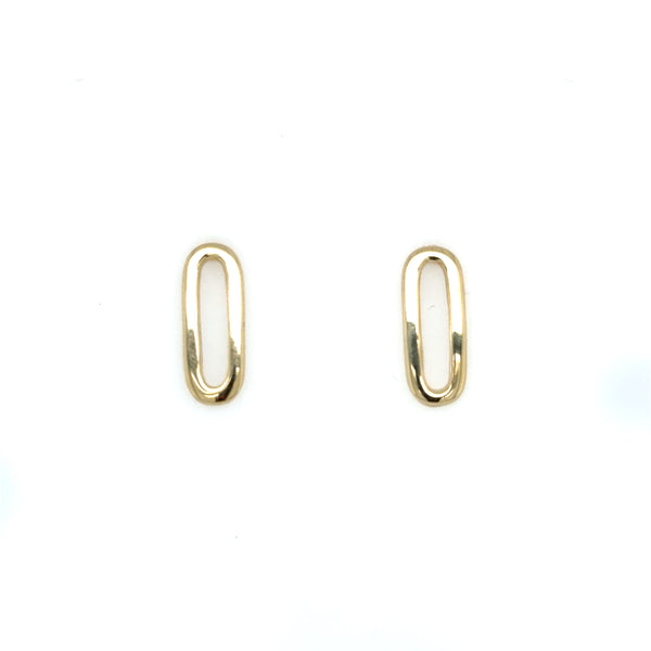 9ct Yellow Gold ESL Handmade Oval Earrings