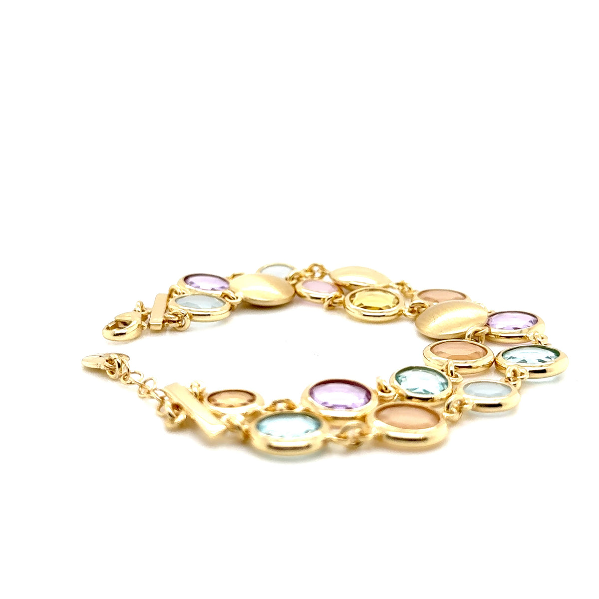 Aquaforte Gold Plated Pastel Coloured Bracelet