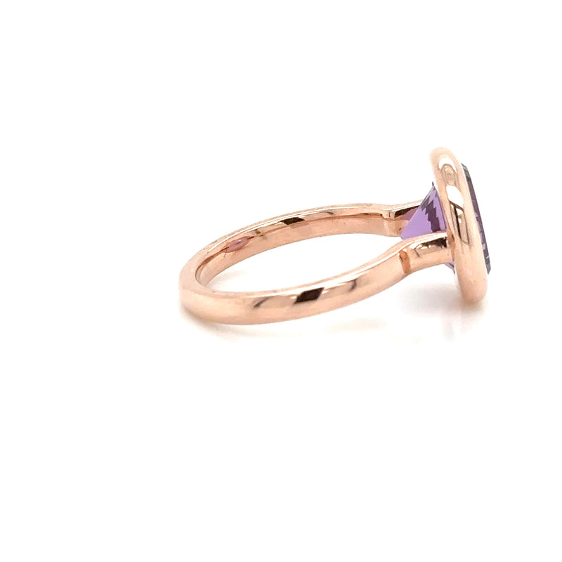 9ct Rose Gold Amethyst Ring