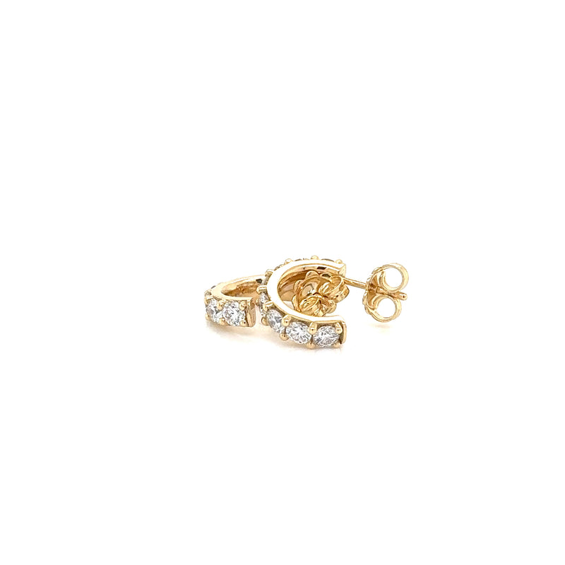 18ct Yellow Gold Lab Grown Diamond Hoop Earrings