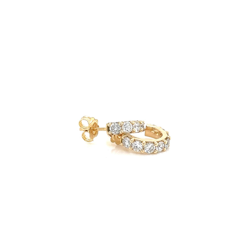 18ct Yellow Gold Lab Grown Diamond Hoop Earrings