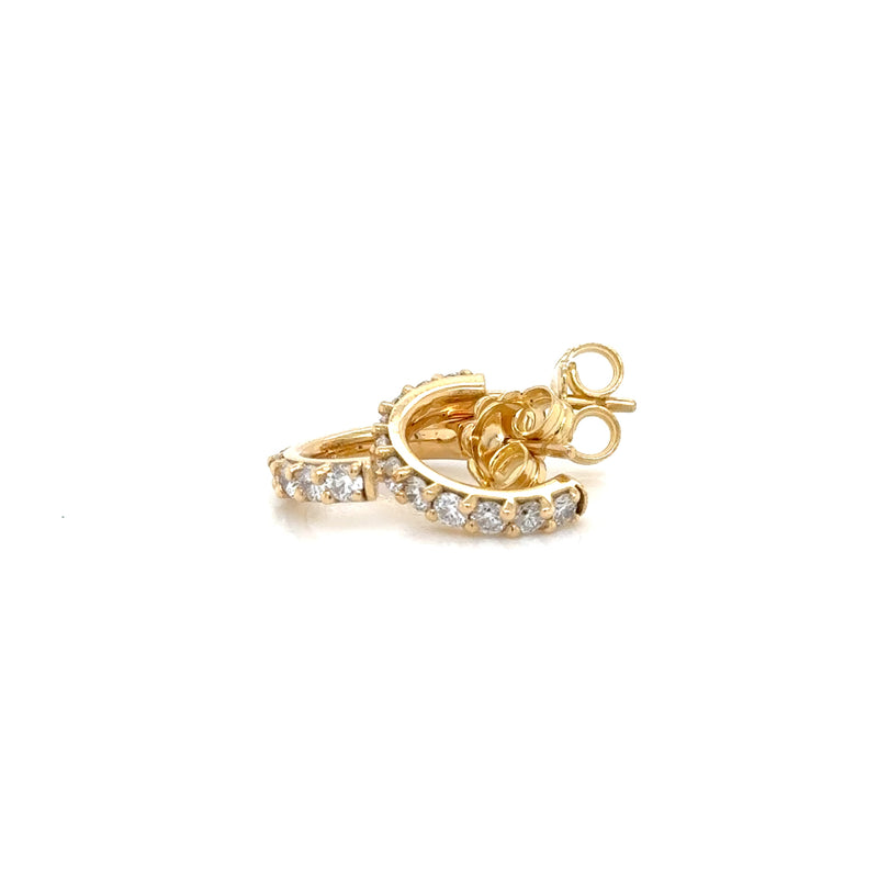 18ct Yellow Gold Lab Grown Diamond Hoop Earrings