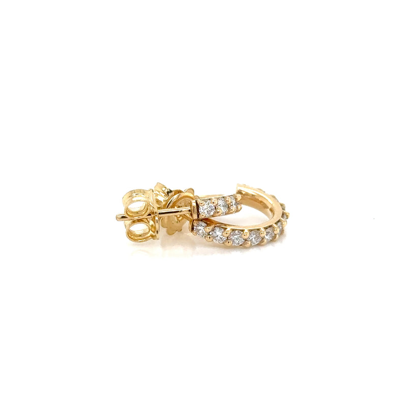 18ct Yellow Gold Lab Grown Diamond Hoop Earrings