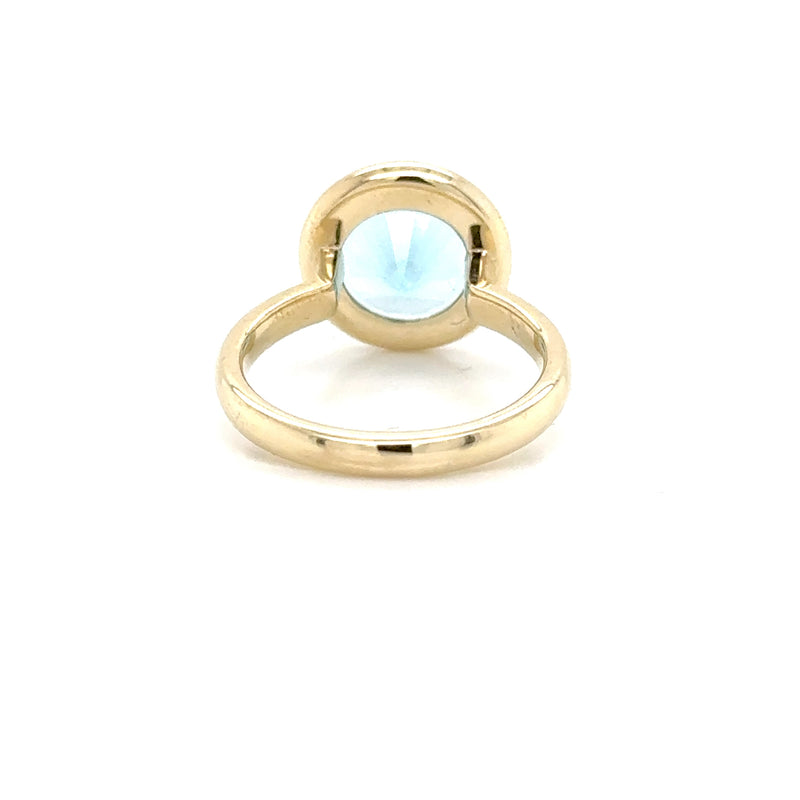 9ct Yellow Gold Blue Topaz Ring