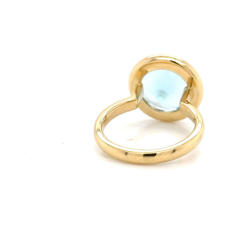 18ct Yellow Gold Blue Topaz Ring