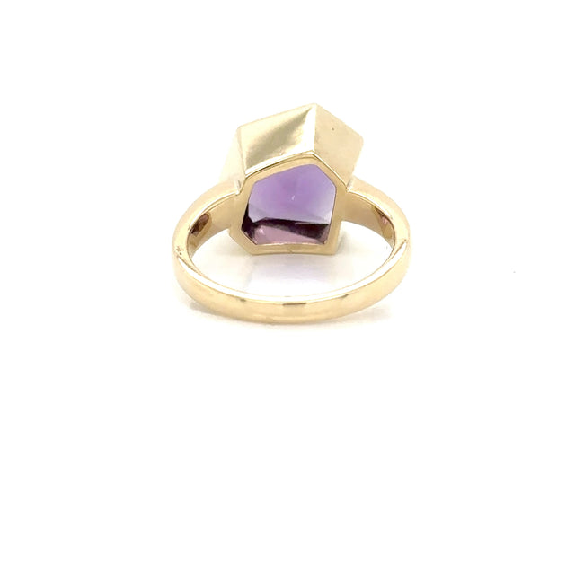 9ct Yellow Gold Amethyst Ring