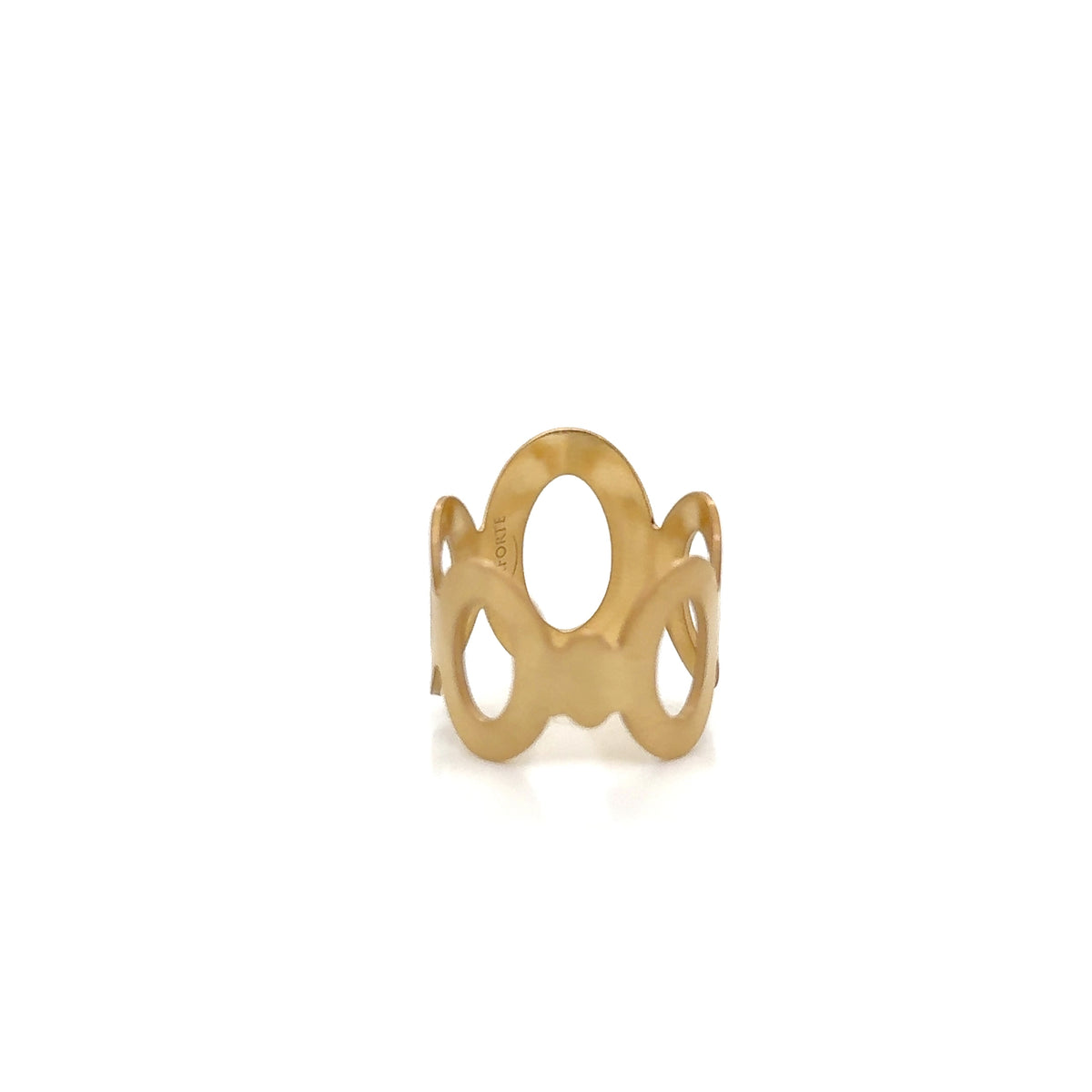Aquaforte Gold Plated Oval Ring