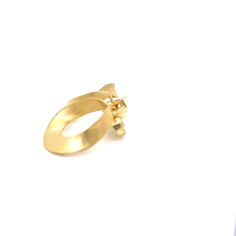 Aquaforte Gold Plated Circle Earrings