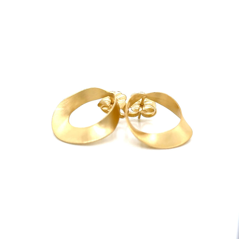 Aquaforte Gold Plated Circle Earrings