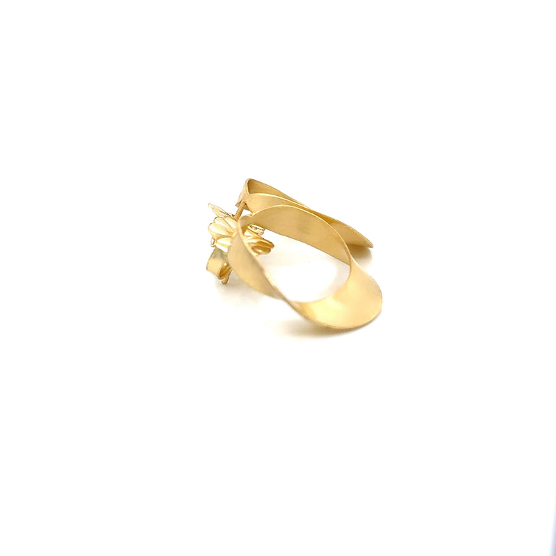 Aquaforte Gold Plated Circle Earrings