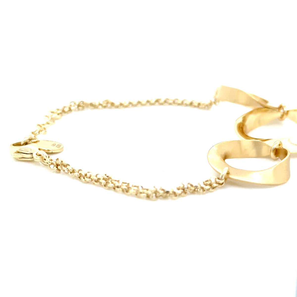 Aquaforte Gold Plated Circle Chain Bracelet