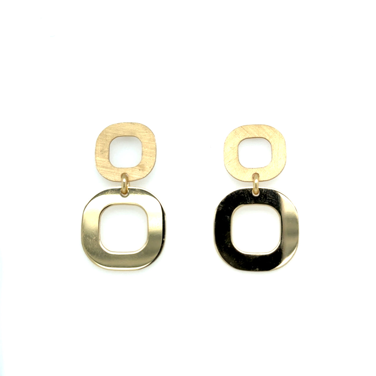 Aquaforte Gold Plated Square Earrings