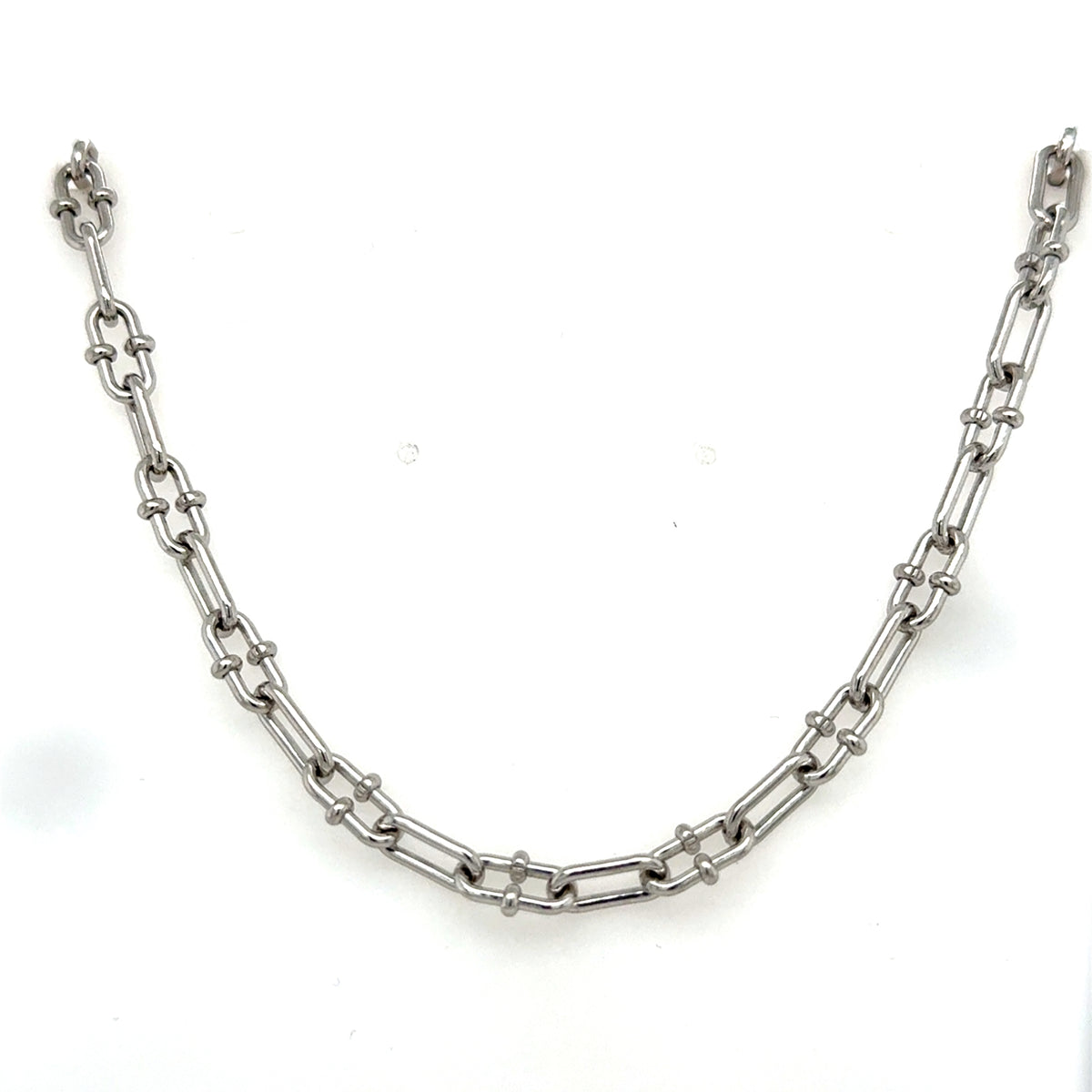 Aquaforte Silver Oval Link Chain