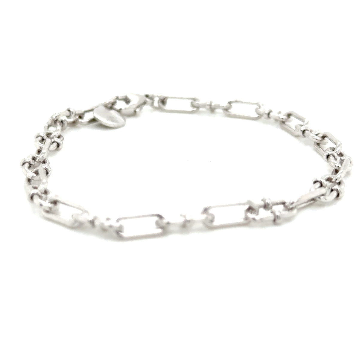Aquaforte Silver Oval Link Bracelet