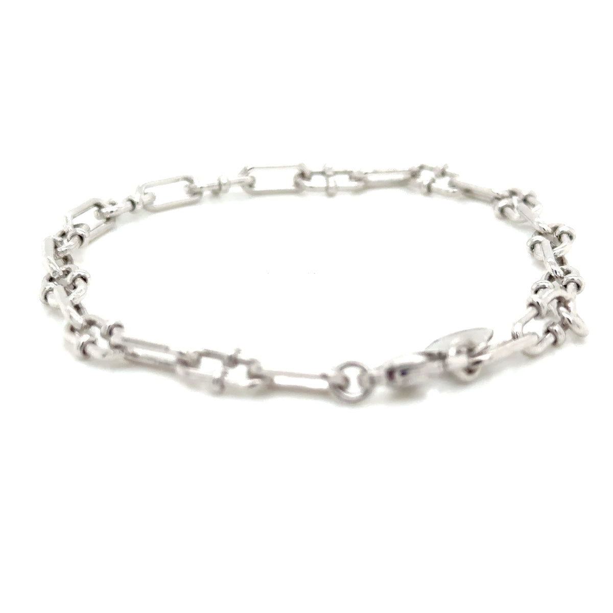 Aquaforte Silver Oval Link Bracelet