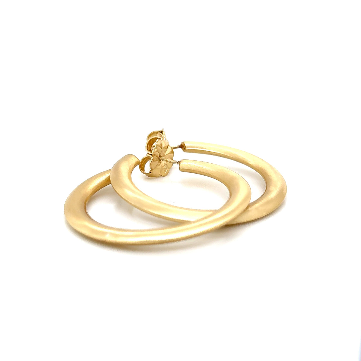 Aquaforte Gold Plated Large Hoop Earrings
