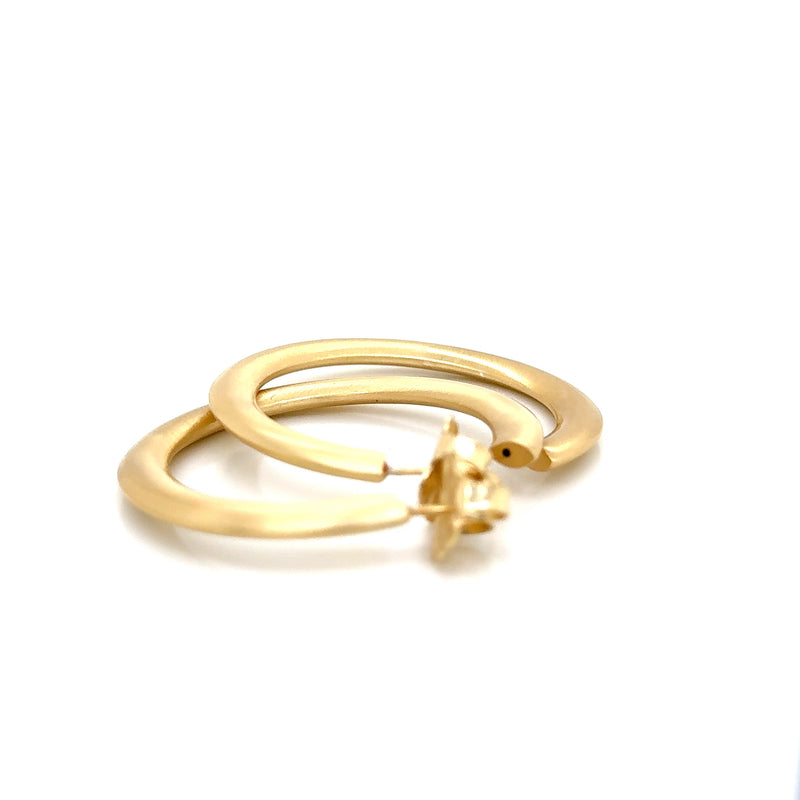 Aquaforte Gold Plated Large Hoop Earrings