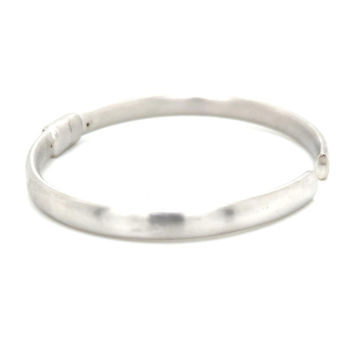 Aquaforte Silver Brushed Hinged Bangle