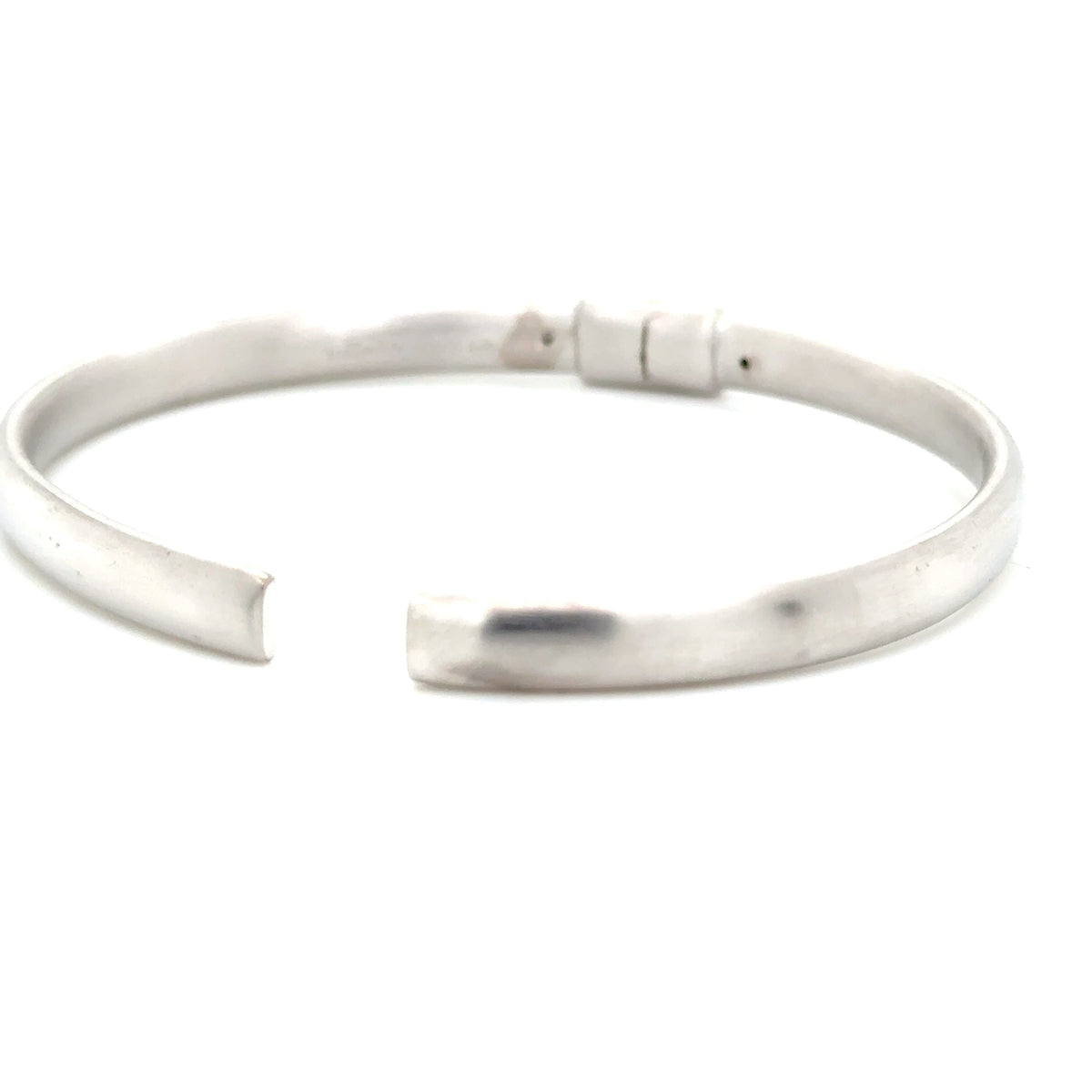 Aquaforte Silver Brushed Hinged Bangle
