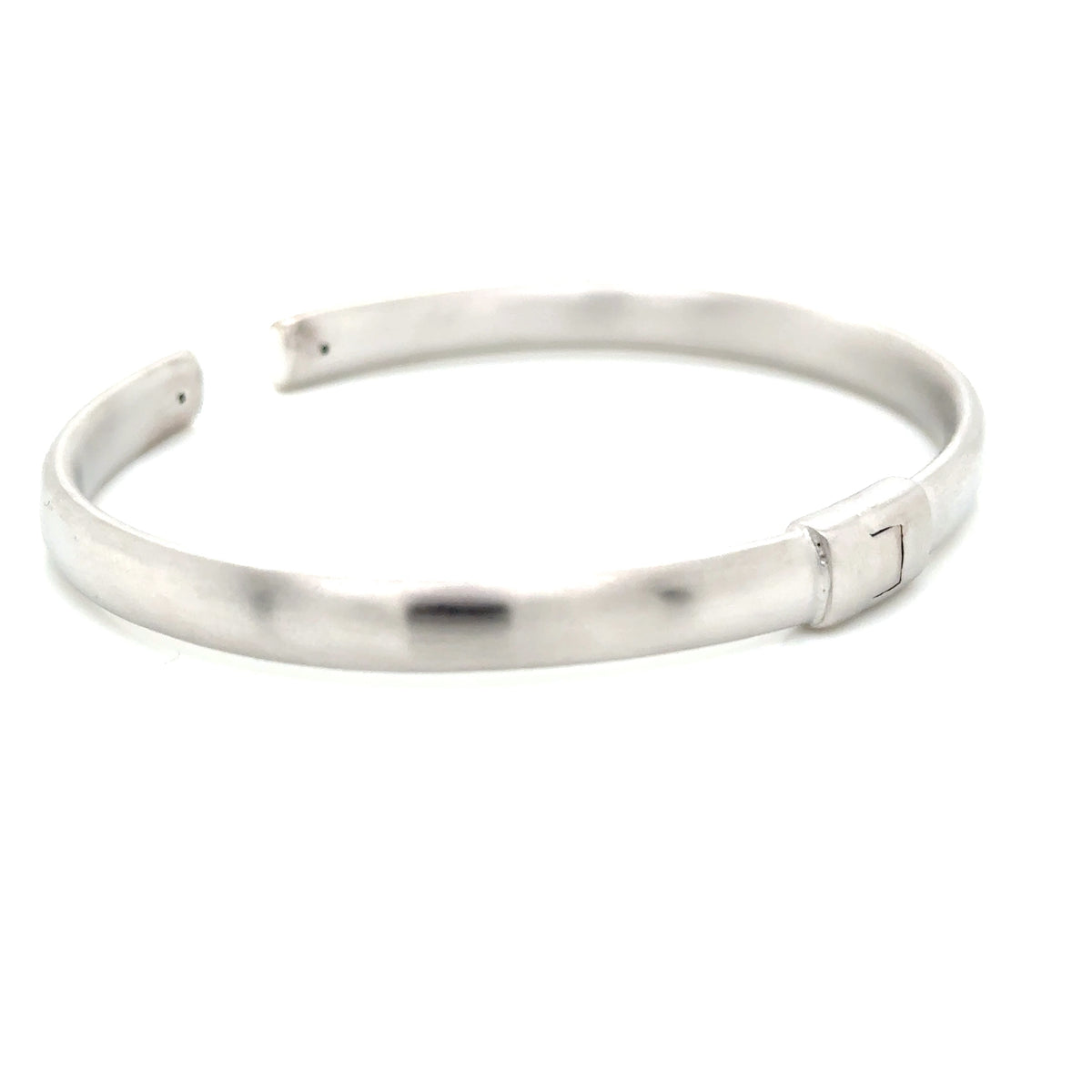 Aquaforte Silver Brushed Hinged Bangle