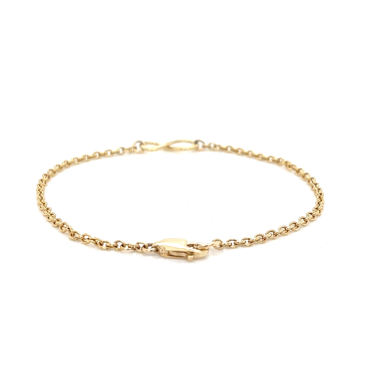 9ct Yellow Gold Infinity Bracelet