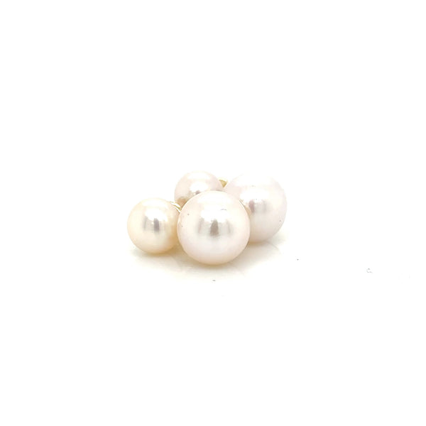 9ct Yellow Gold Freshwater Cultured Pearl 2 Stone earrings