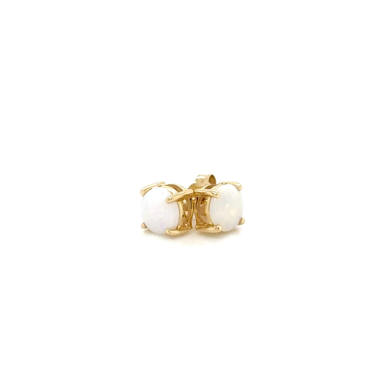 9ct Yellow Gold Opal Stud Earrings