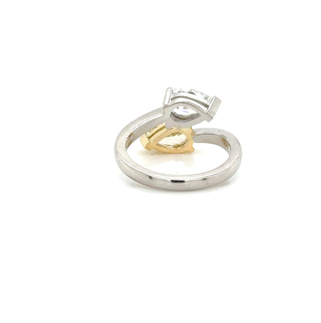 18ct Yellow and White Gold Lab Grown Ring 2.06ct Total