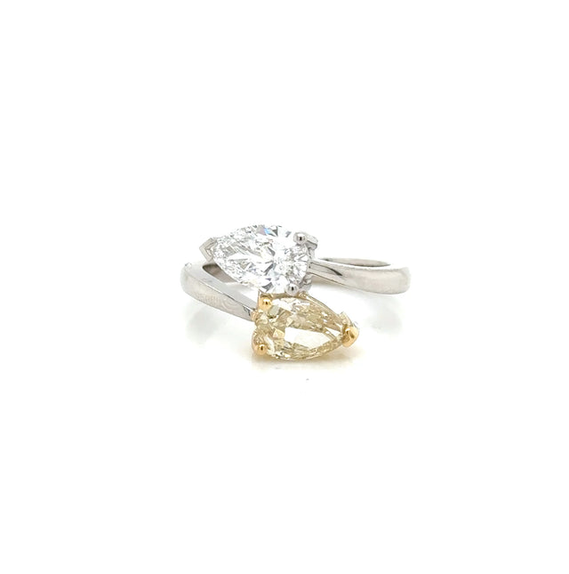 18ct Yellow and White Gold Lab Grown Ring 2.06ct Total
