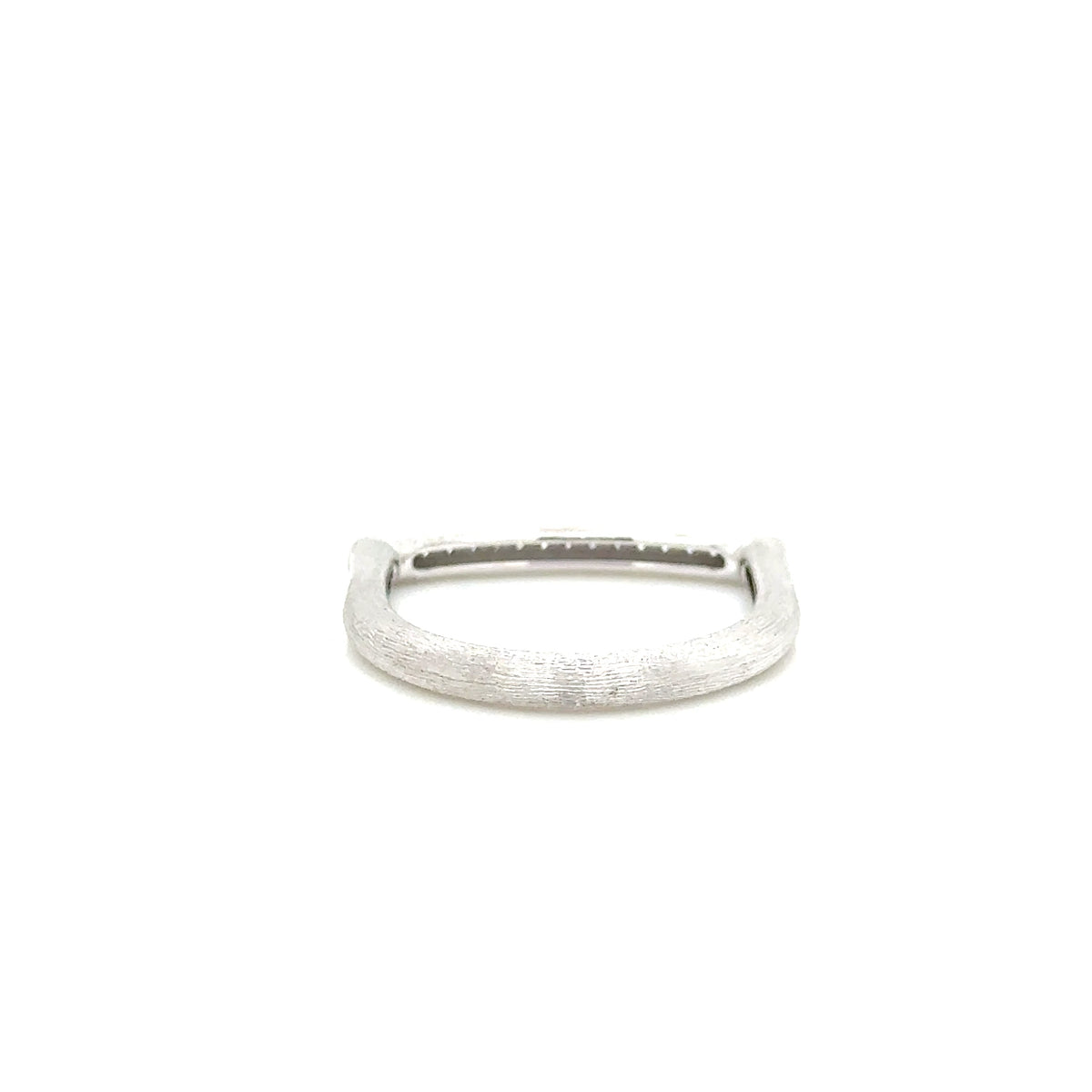 Nanis 18ct White Gold and Diamond Flat Ring