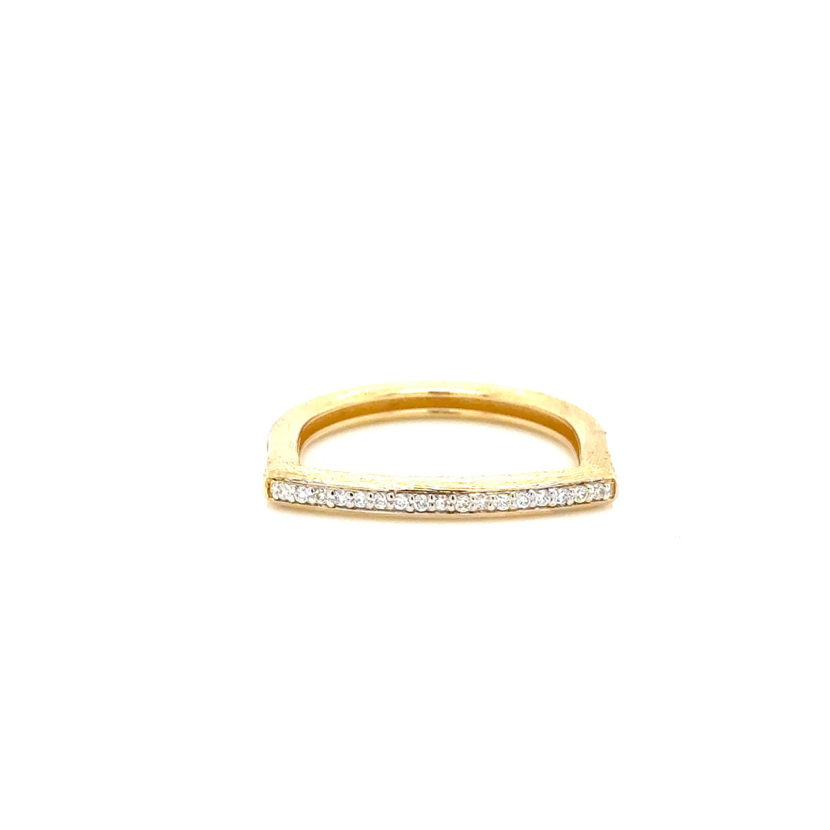 Nanis 18ct Yellow Gold and Diamond Flat Ring