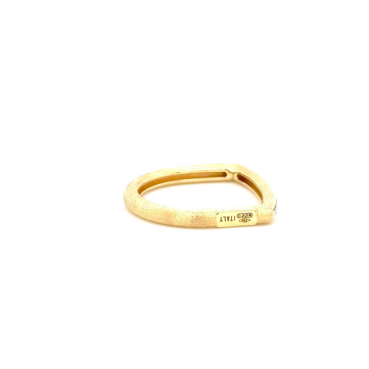 Nanis 18ct Yellow Gold and Diamond Flat Ring