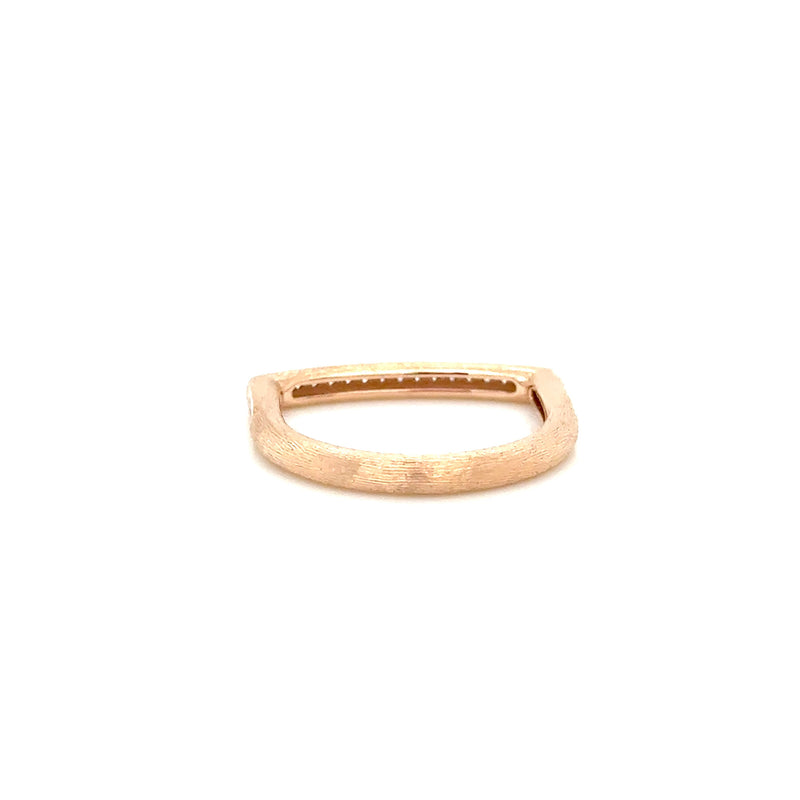 Nanis 18ct Rose Gold and Diamond Flat Ring