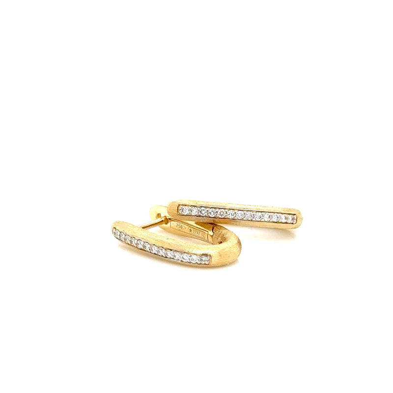 Nanis 18ct Yellow Gold and Diamond Hoop Earrings