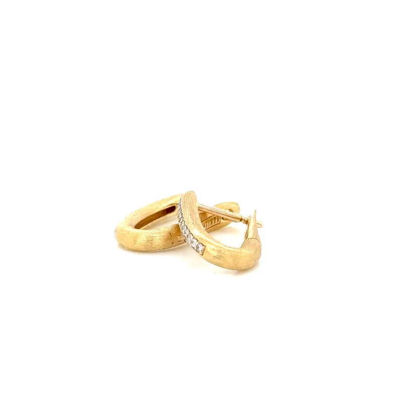 Nanis 18ct Yellow Gold and Diamond Hoop Earrings